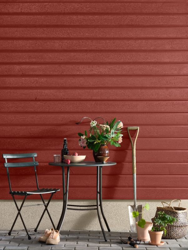 Jotun demidekk ultimate for Warm colour combinations using deep red paint